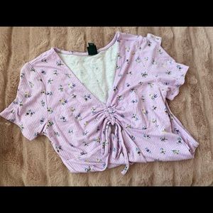 Purple Floral PeekABoo Bodysuit